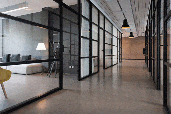 smart glass partition on
