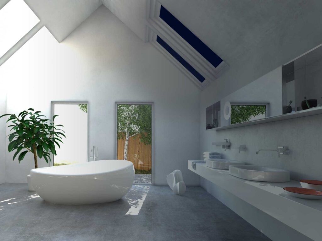 Bathroom skylight off